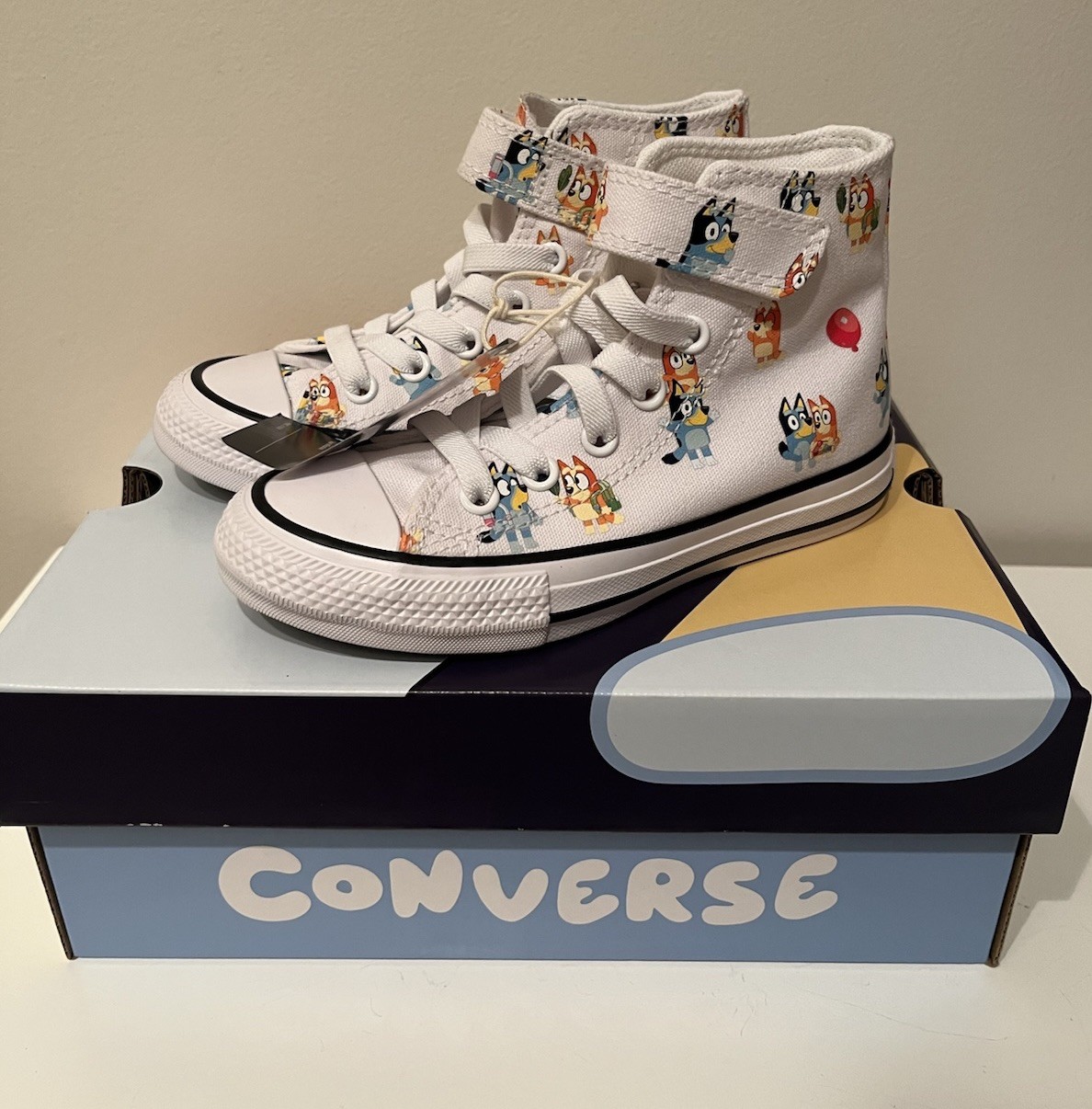 Bluey All Star Converse High Tops Youth Size 11 NEW