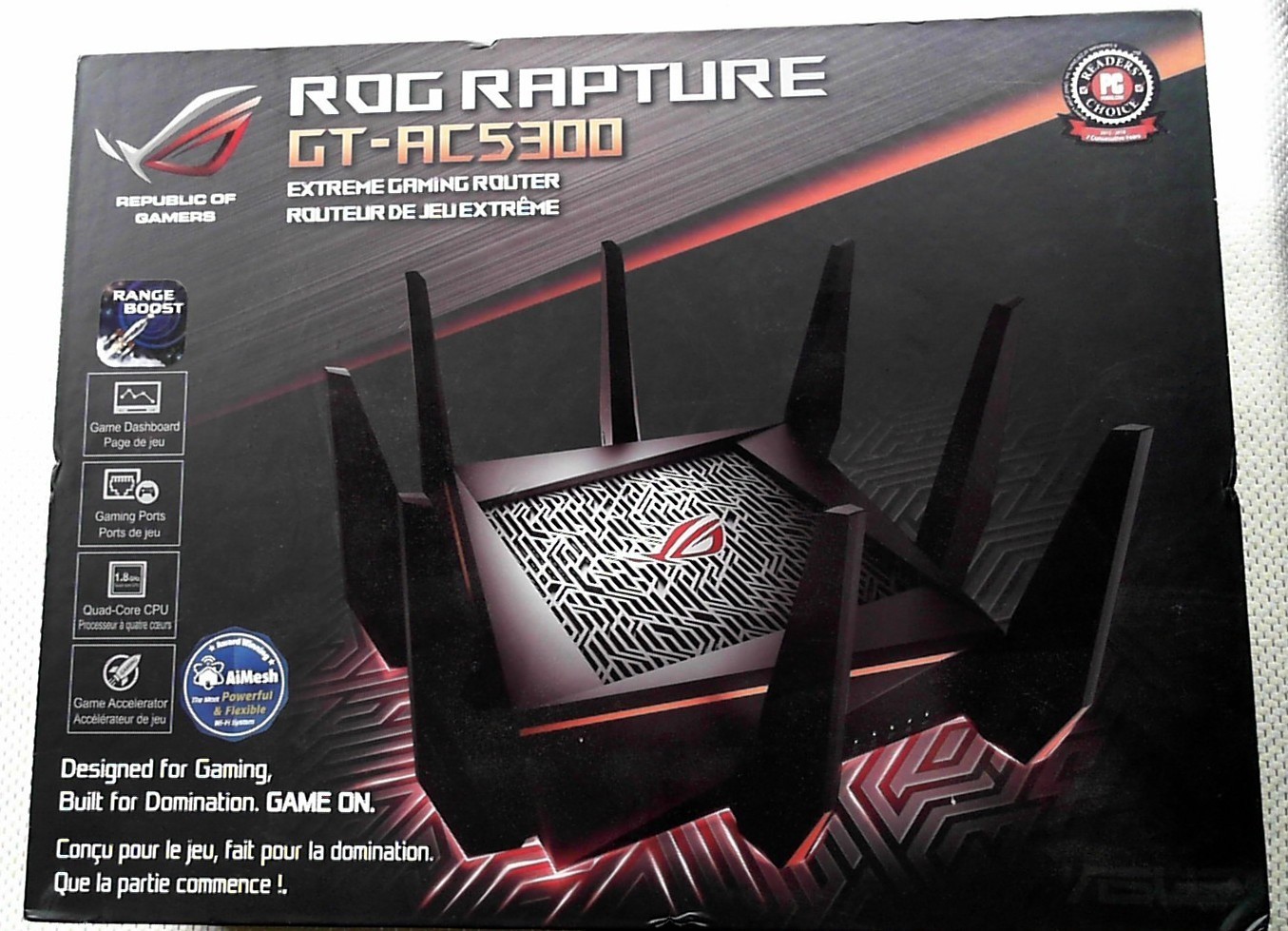 ASUS ROG Rapture GT-AC5300 WIFI 5 Extreme Gaming Router in box complete