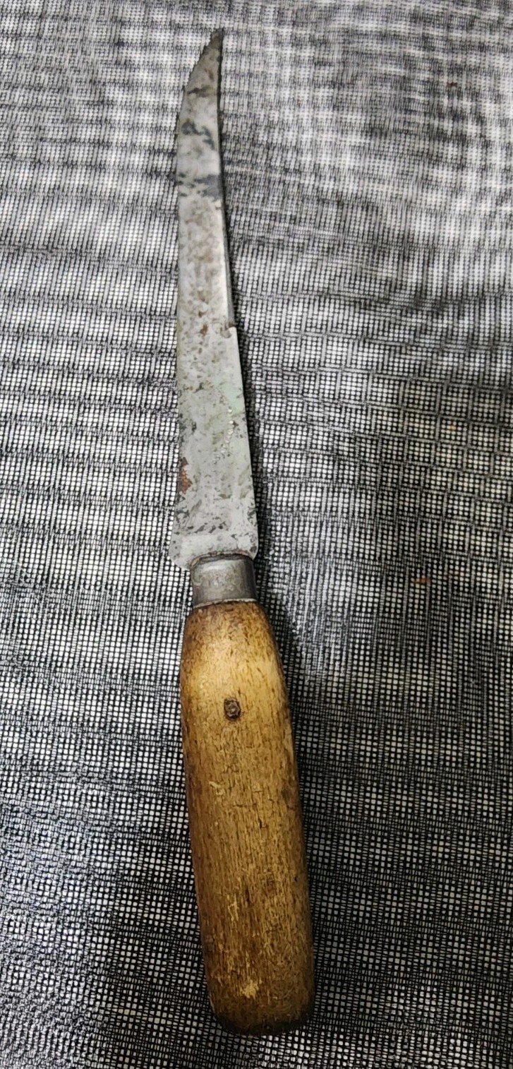 ANTIQUE HARRINGTON CUTLERY CO. DEXTER SOUTHBRIDGE MASS. "12" CARVING KNIFE 🔎👀