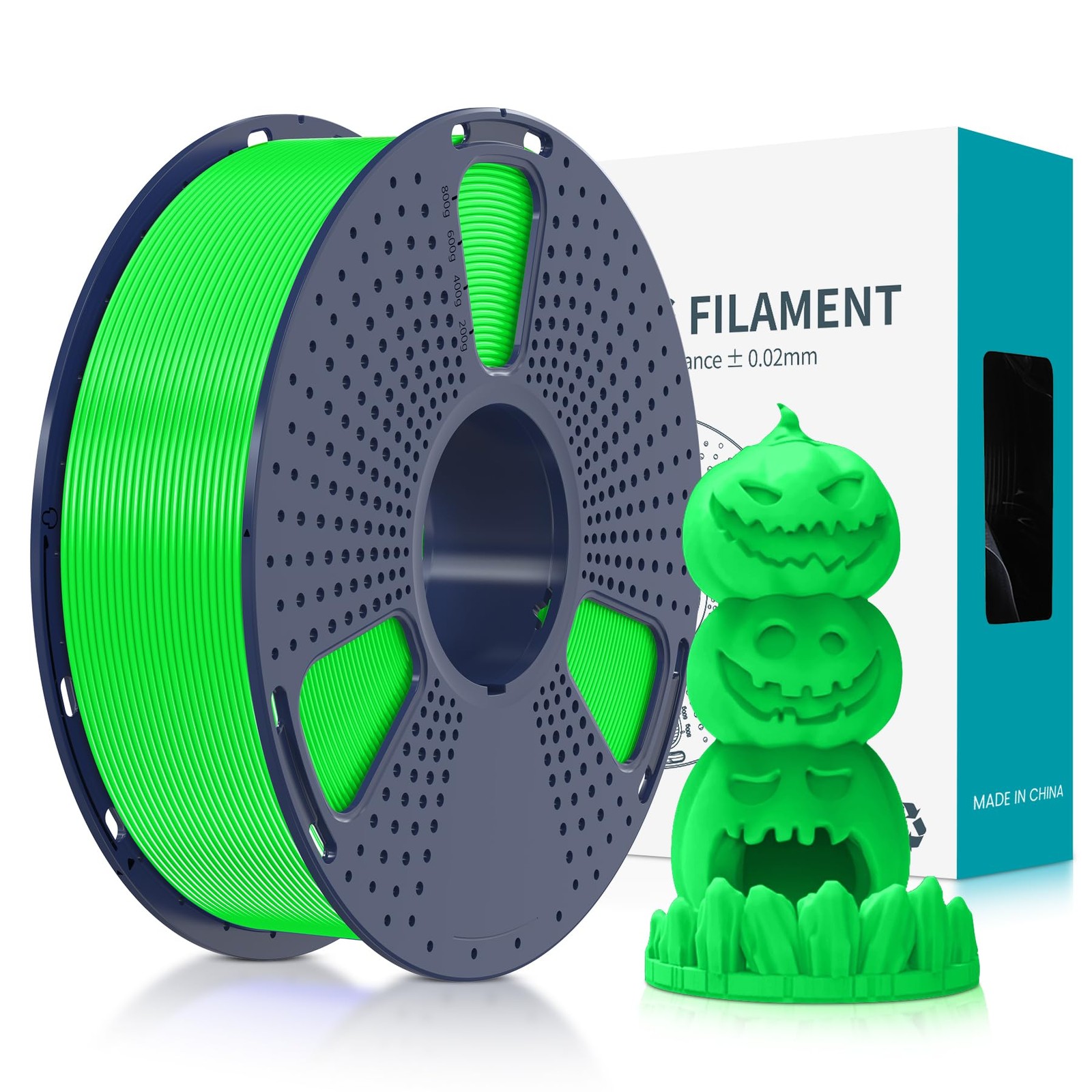 3D Printer Filament PLA 1kg Fluorescent Green SUNLU 1.75mm Brighter Color Neatly