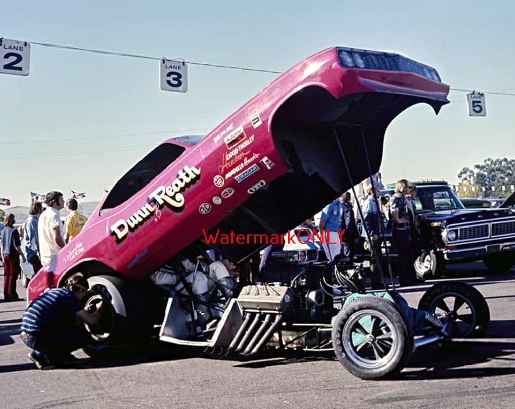 "BIG" Jim Dunn & Reath 1970 Plymouth Cuda NITRO Funny Car PHOTO! #(2e)