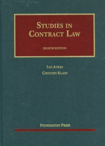 Studies in Contract Law (University Casebook Series)