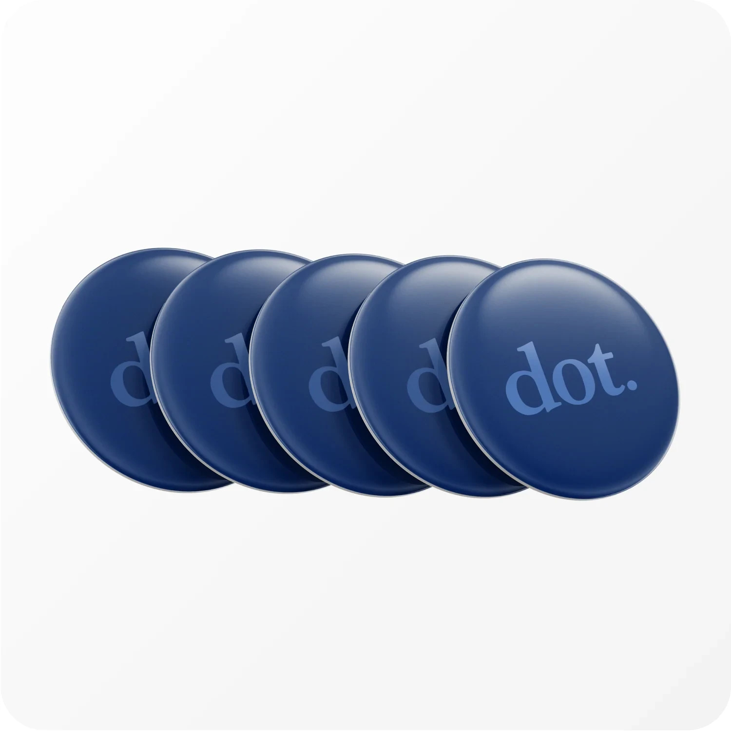 5-pk NEW Dot dot.classic networking made simple - tap button share contact- blue