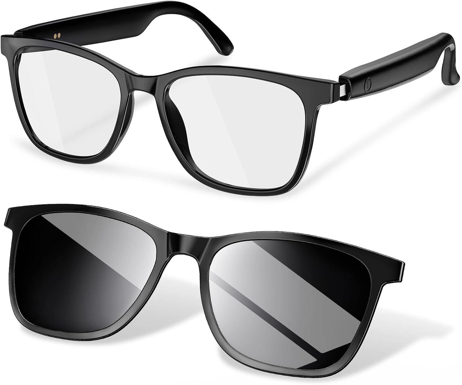 Smart Glasses for Men & Women, 2-In-1 Blue Light & Magnetic UV400 Sunglasses, Bl