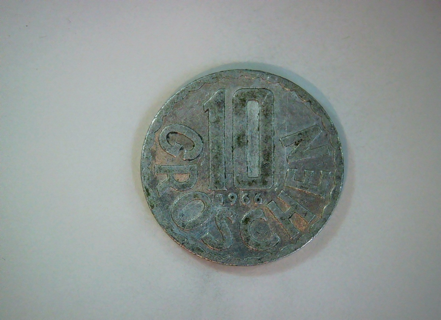 Austria 1966 10 Groschen Second Republic 10 Groschen (aluminum, scalloped) Coin