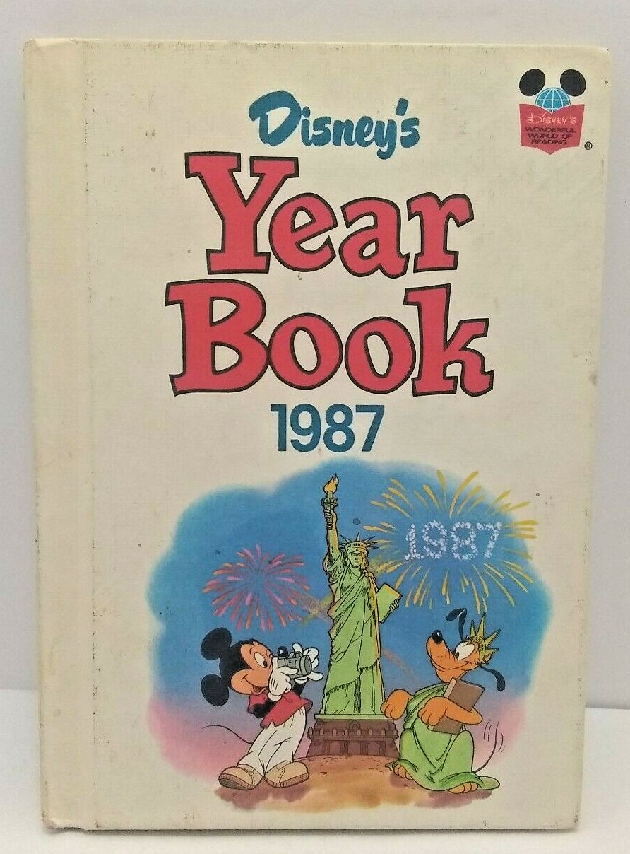 Disney's Year Book 1987 Hardcover in Good Condition Grolier Enterprises