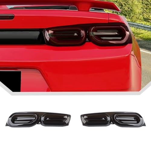  Smoked Tail Light Covers for Chevy Camaro 2019-2024 - ABS Tail Lamp Overlay 
