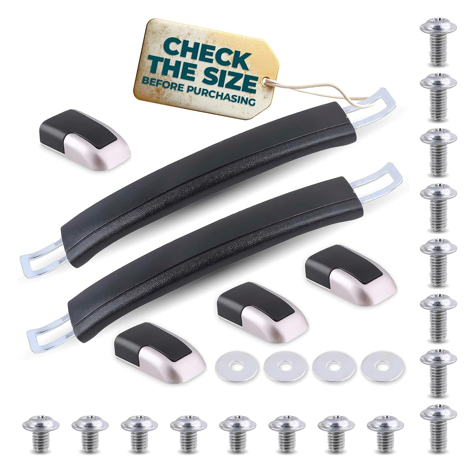 2 Pcs Luggage Handle Replacement -  with Screws, Washers & End Caps, Fits 8.9" H