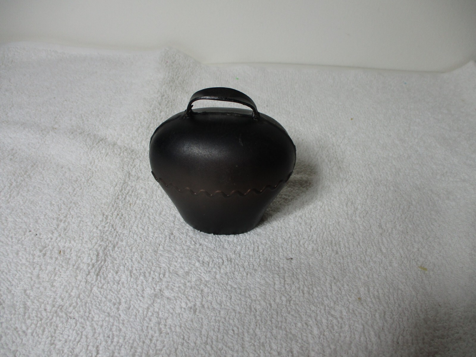 ANTIQUE EUROPEAN BRONZE COATED  COW BELL