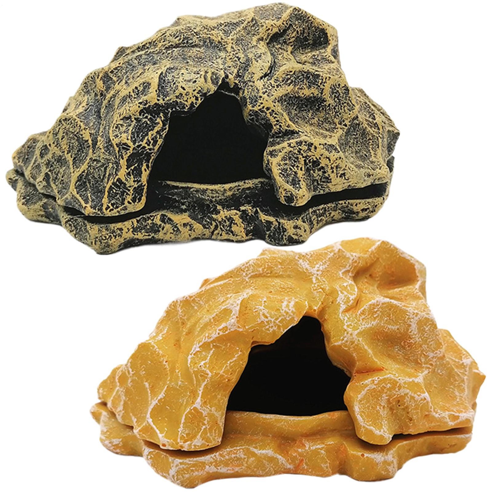 Reptile Shelter Terrarium Resin Fake Rock Bearded Dragon Cave best service