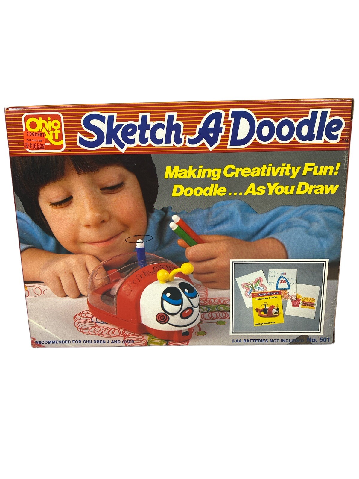 Vintage Ohio Art Sketch A Doodle Bug Doodle As You Draw New Old Stock 