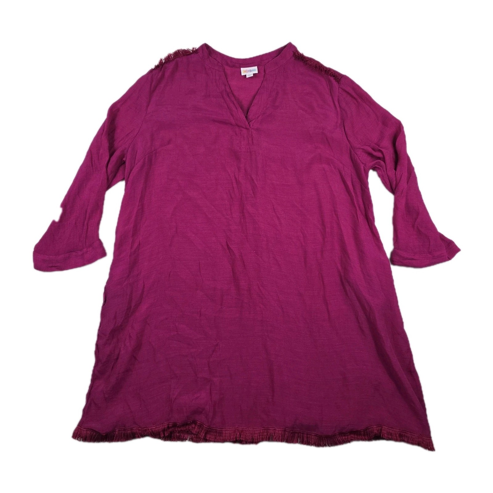 Lularoe Coastal Swimsuit Cover Up Women's Size XL Solid Pink