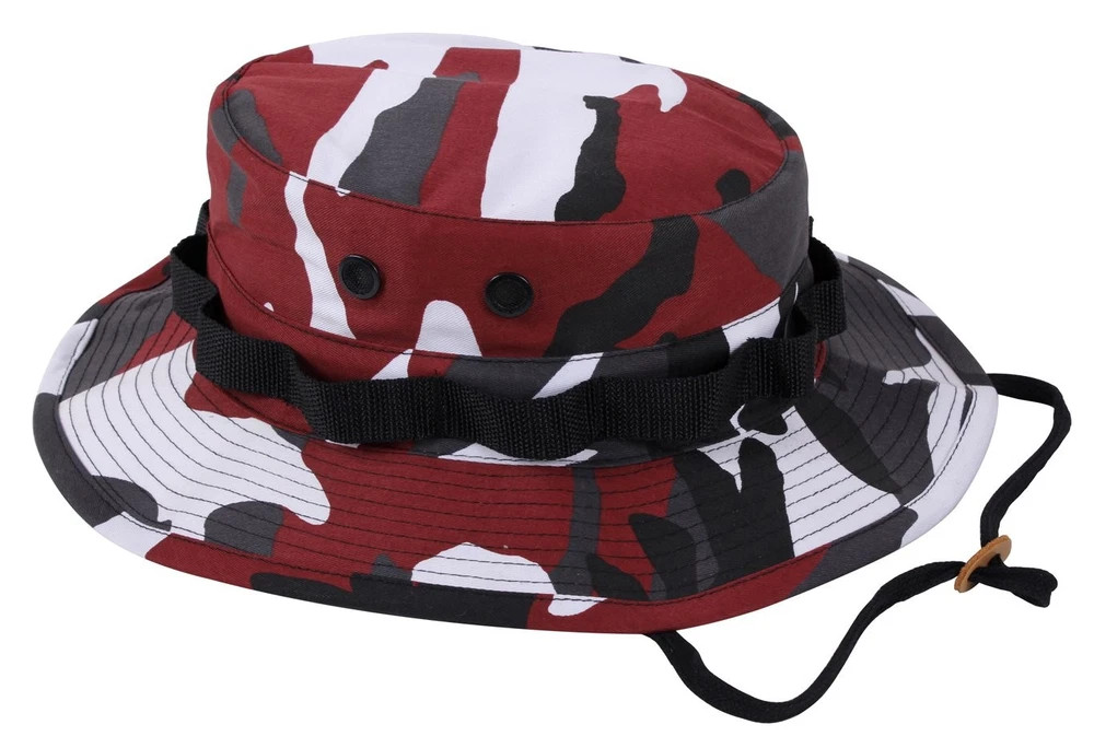 Rothco Red Camo Boonie Hat 360 Degree Sun Defense Tactical Outdoor Hat