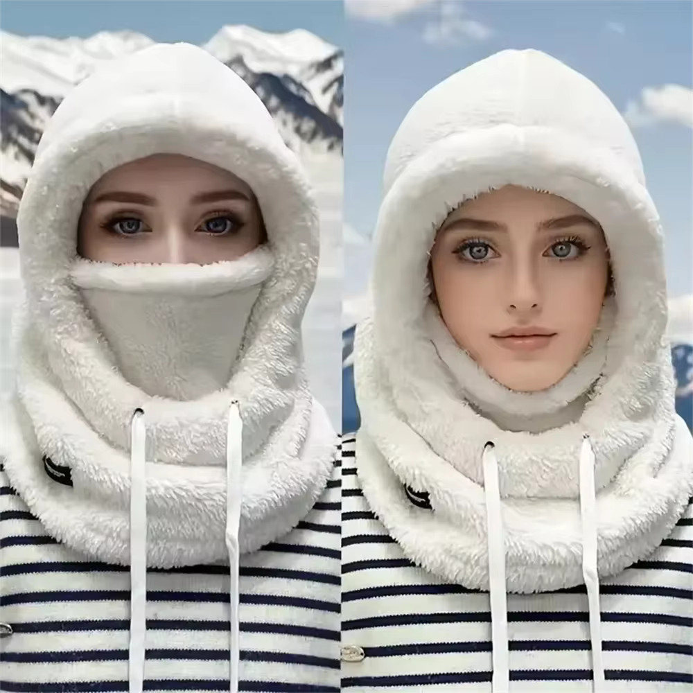 Winter Windproof Thermal Balaclava Hood with Removable Face Mask - Ski Snow Gear