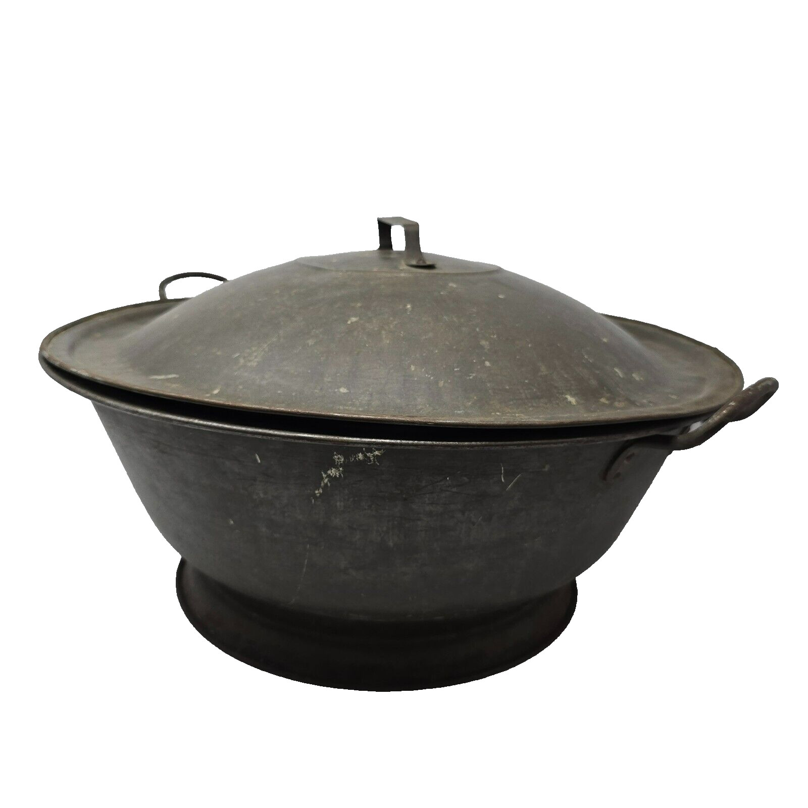 Vintage Bread Dough Riser Pan with Lid Primitive Farmhouse Decor 20" Vented