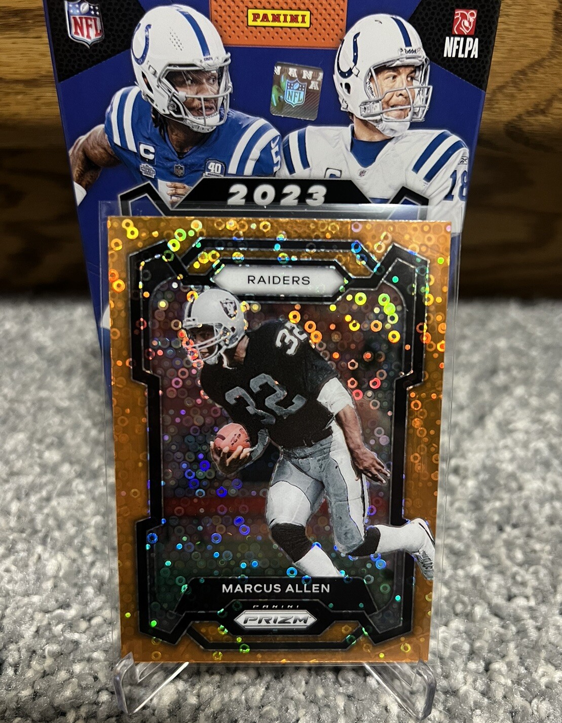 MARCUS ALLEN 2023 Panini Prizm #179 Orange Disco Los Angeles Raiders HOF