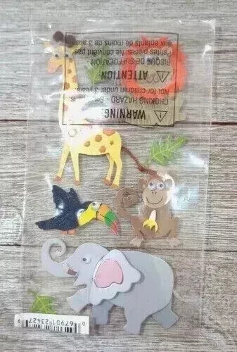 jungle lion fun stickers sandylion dimensional puffy 8pc no header set