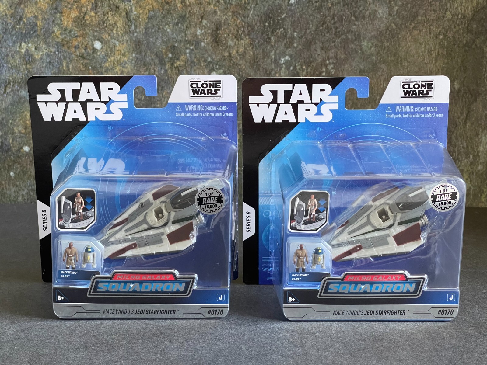 2X Star Wars Micro Galaxy Squadron Series 8 Rare #170 MACE WINDU Starfighter LOT