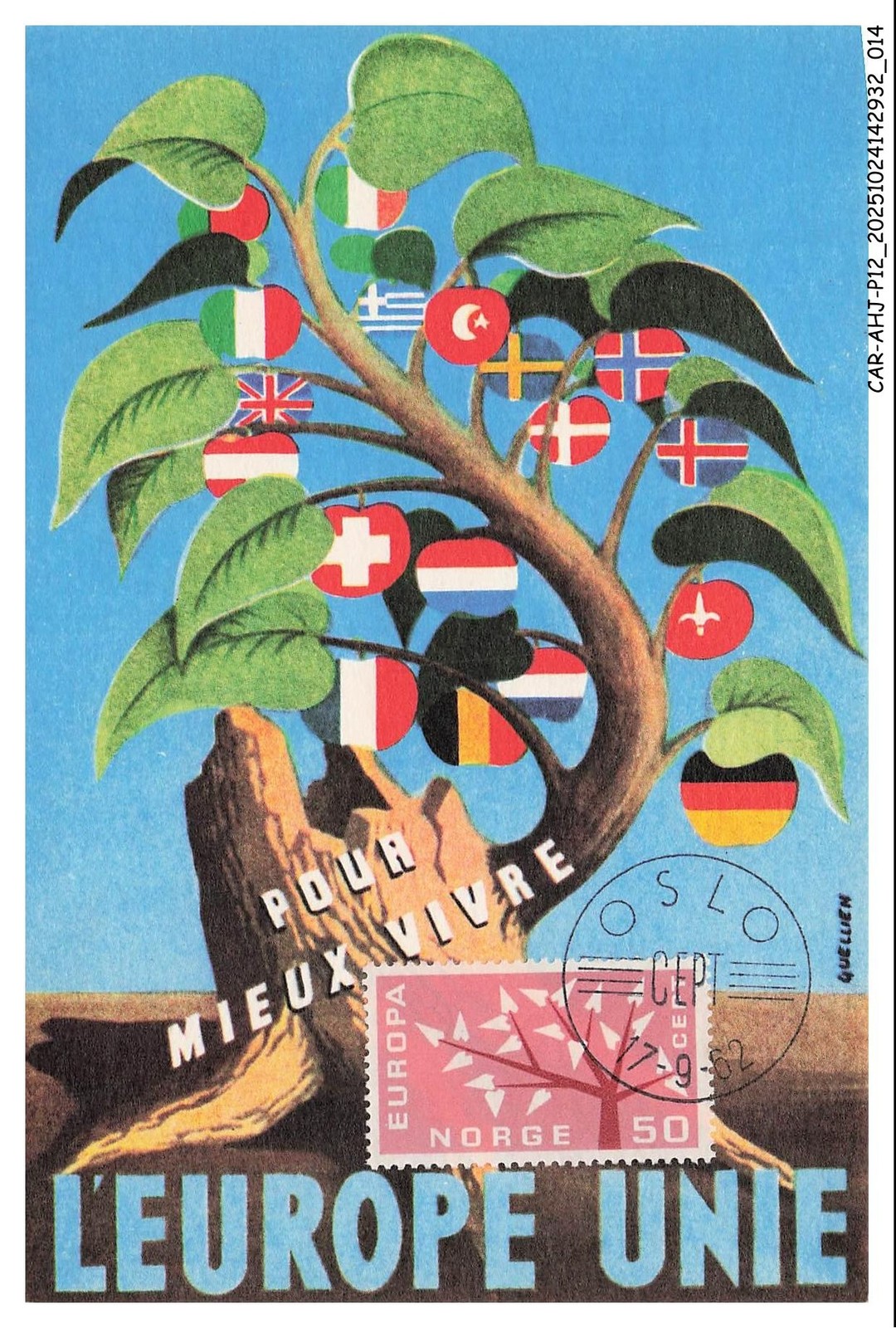CAR-AHJP12-0563-MAXIMUM - NORWAY - THE UNITED EUROPE - 1962