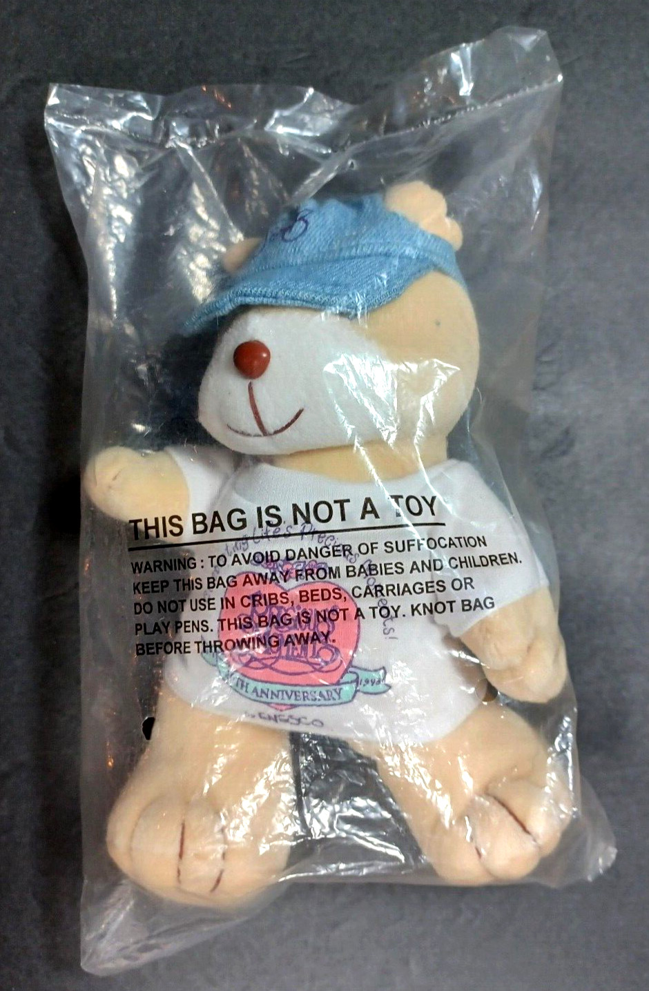 Precious Moments '20th Anniversary Bear' Plush 1998 NEW In Packaging