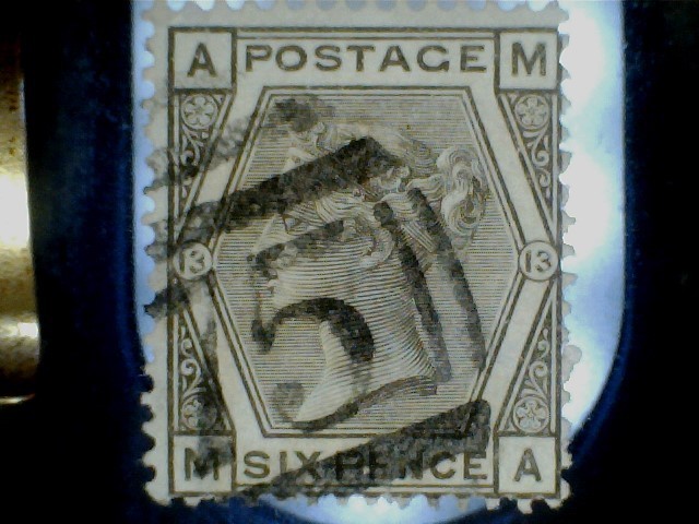 Stamps GB QV SG146 Surface printed issue 6d Grey