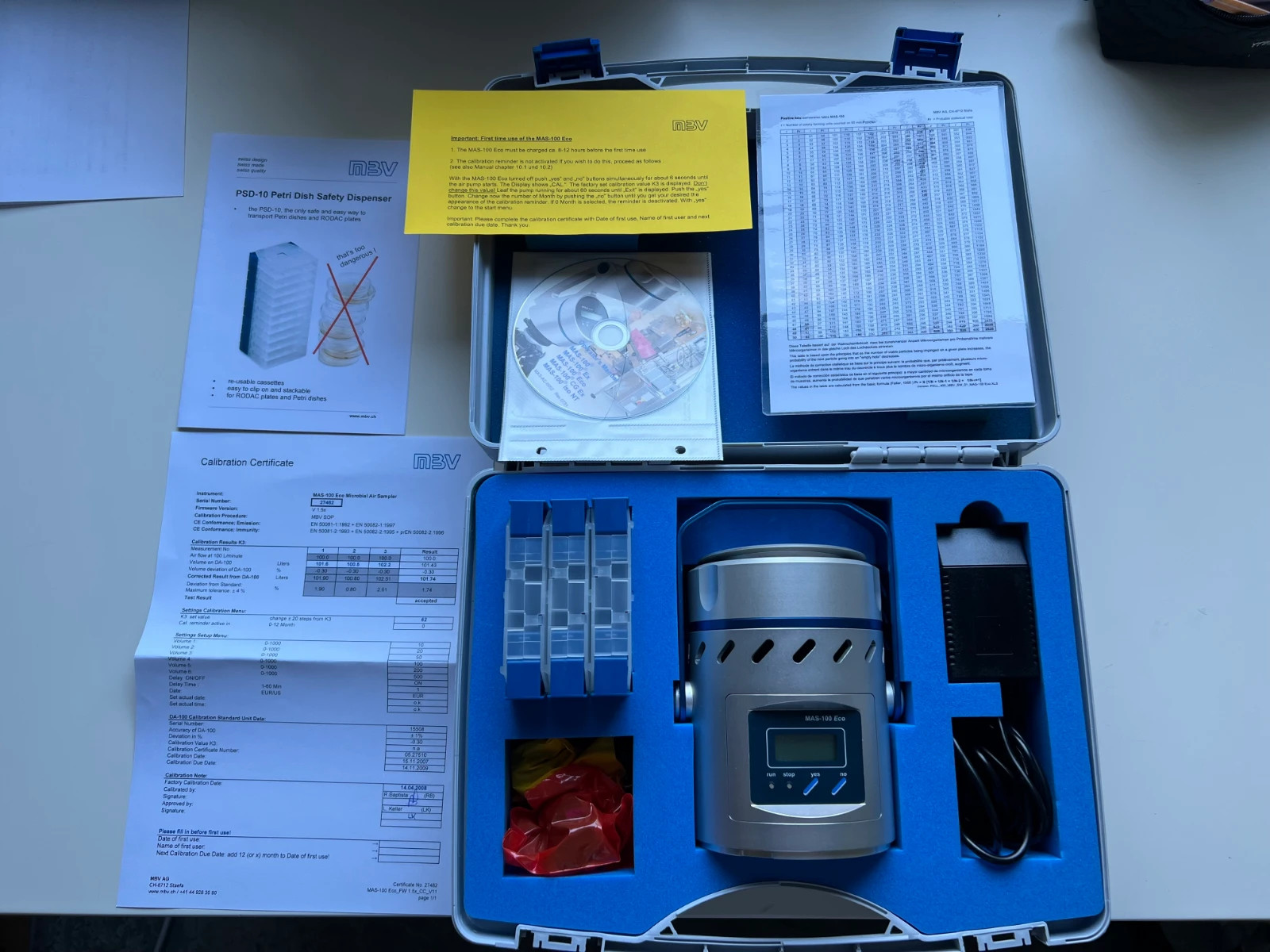 MAS-100 Eco Microbial Air Sampler MBV Portable Air Monitoring System