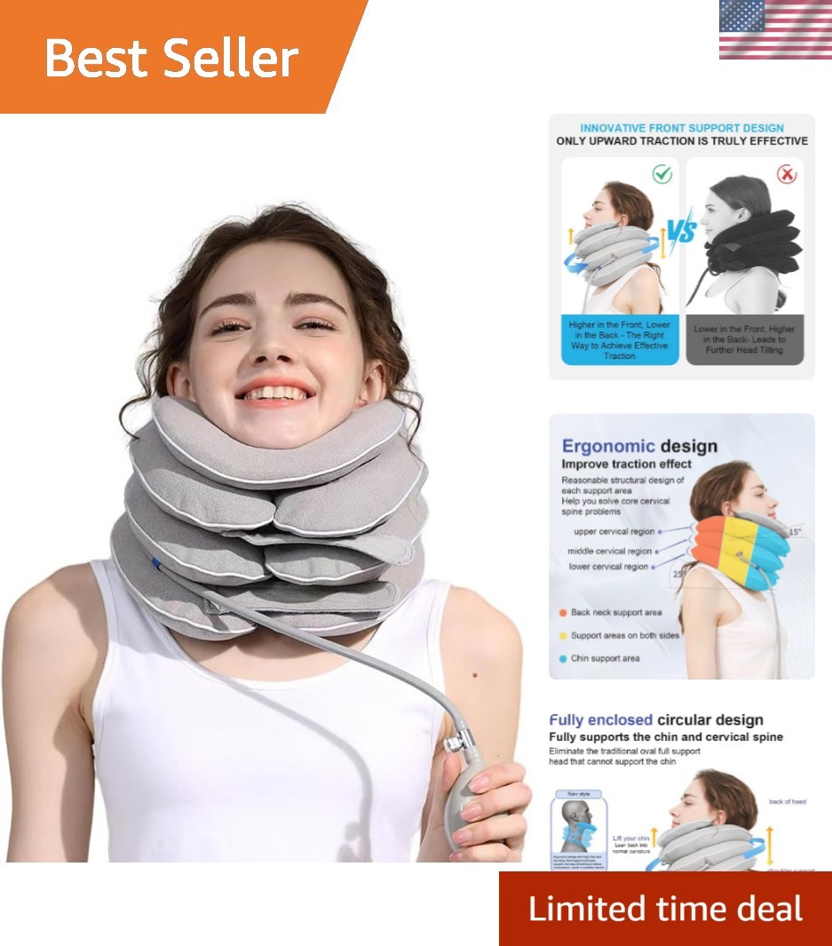 Neck Stretcher with Neck Brace,Cervical Traction Neck Device,Neck Relief Tool...