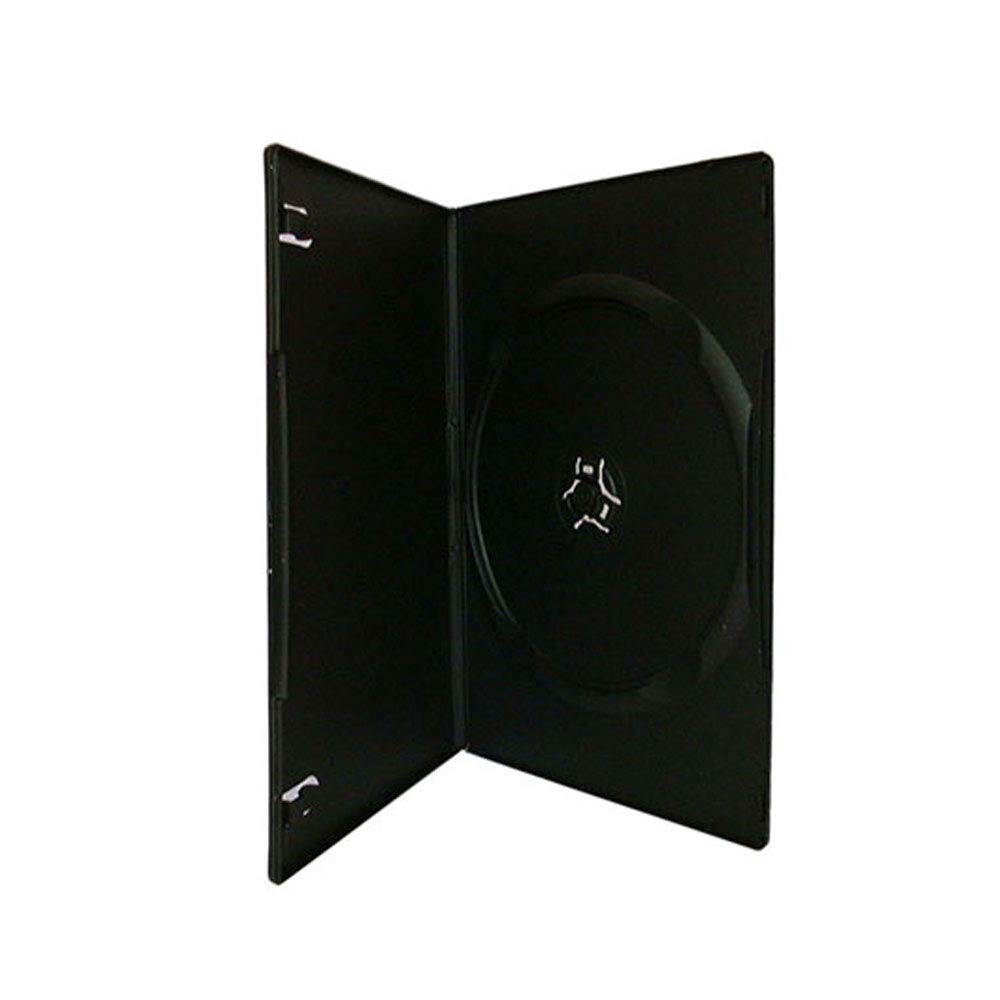 Maxtek 7mm Slim Black Single CD/DVD Case, 50 Pieces Pack. 