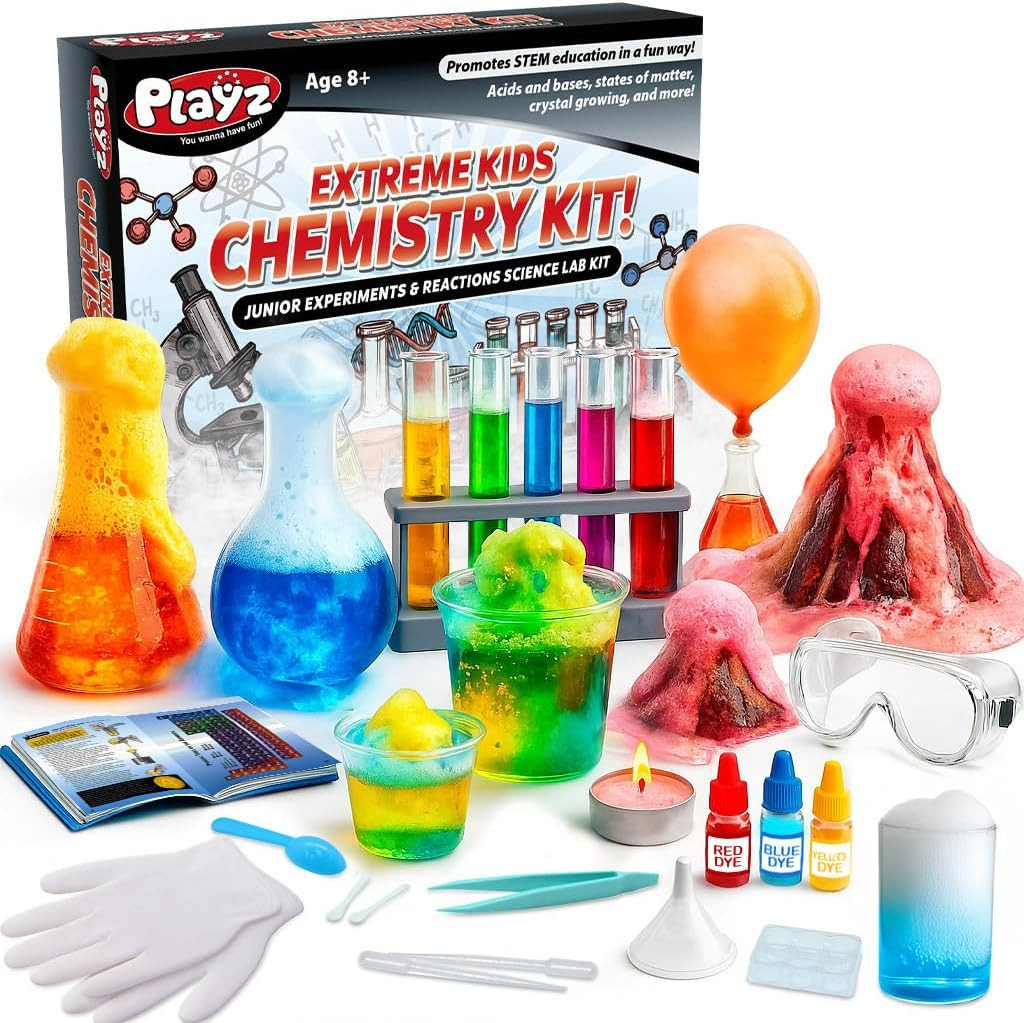 Extreme Chemistry Set – 52 Unique Experiments, Science Kits for Kids Age 8-12, L