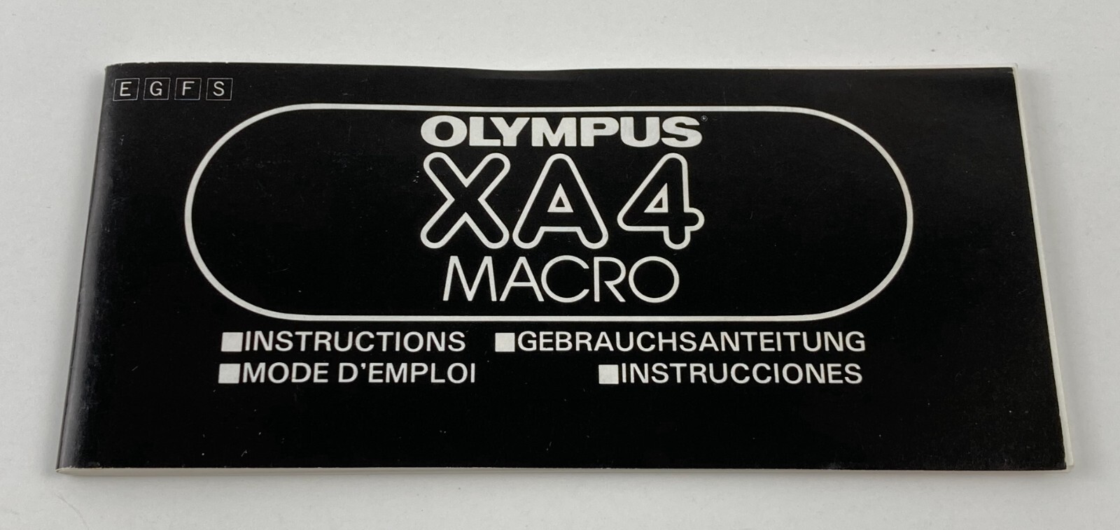 Olympus XA4 Macro Camera INSTRUCTION MANUAL GUIDE BOOK / USERS MANUAL