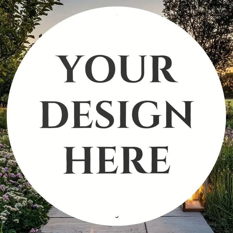 2D Custom Metal Sign Personalized with Your Own Photos/Text for Indoor/Outdoor