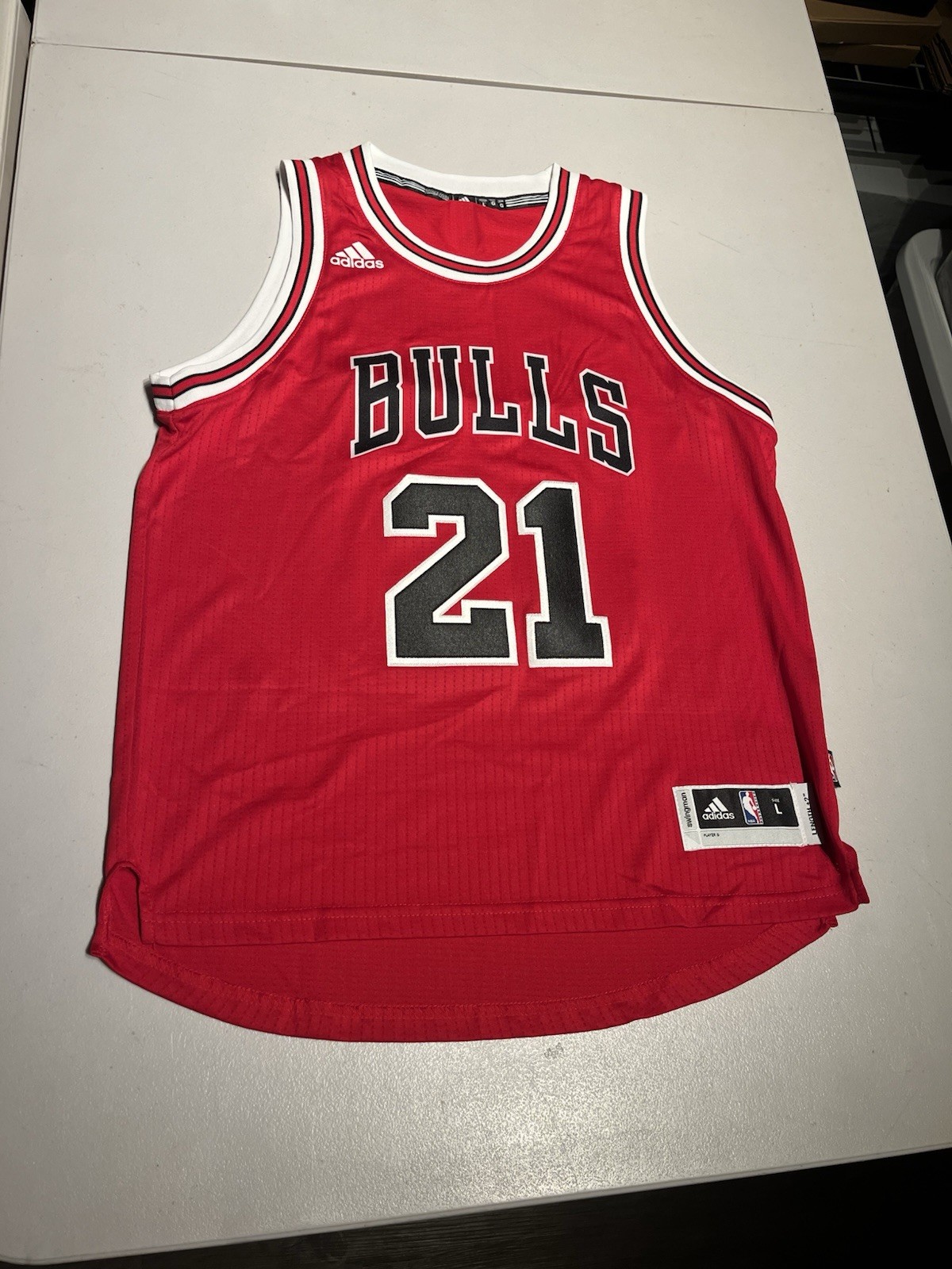 Jimmy Butler Jersey Boy’s Large Kids Adidas Chicago Bulls 21 NBA Basketball Poly