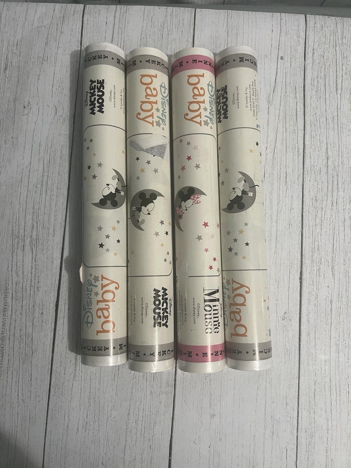 Disney Baby Nursery Wall Decals – Mickey & Minnie Mouse (Lot of 4) New/Sealed