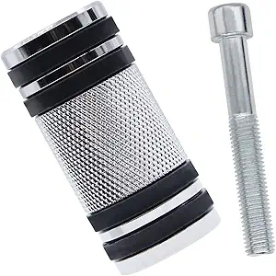 Motorcycle Shifter Peg Shift Lever CNC Billet Foot Pegs Compatible with Chrome