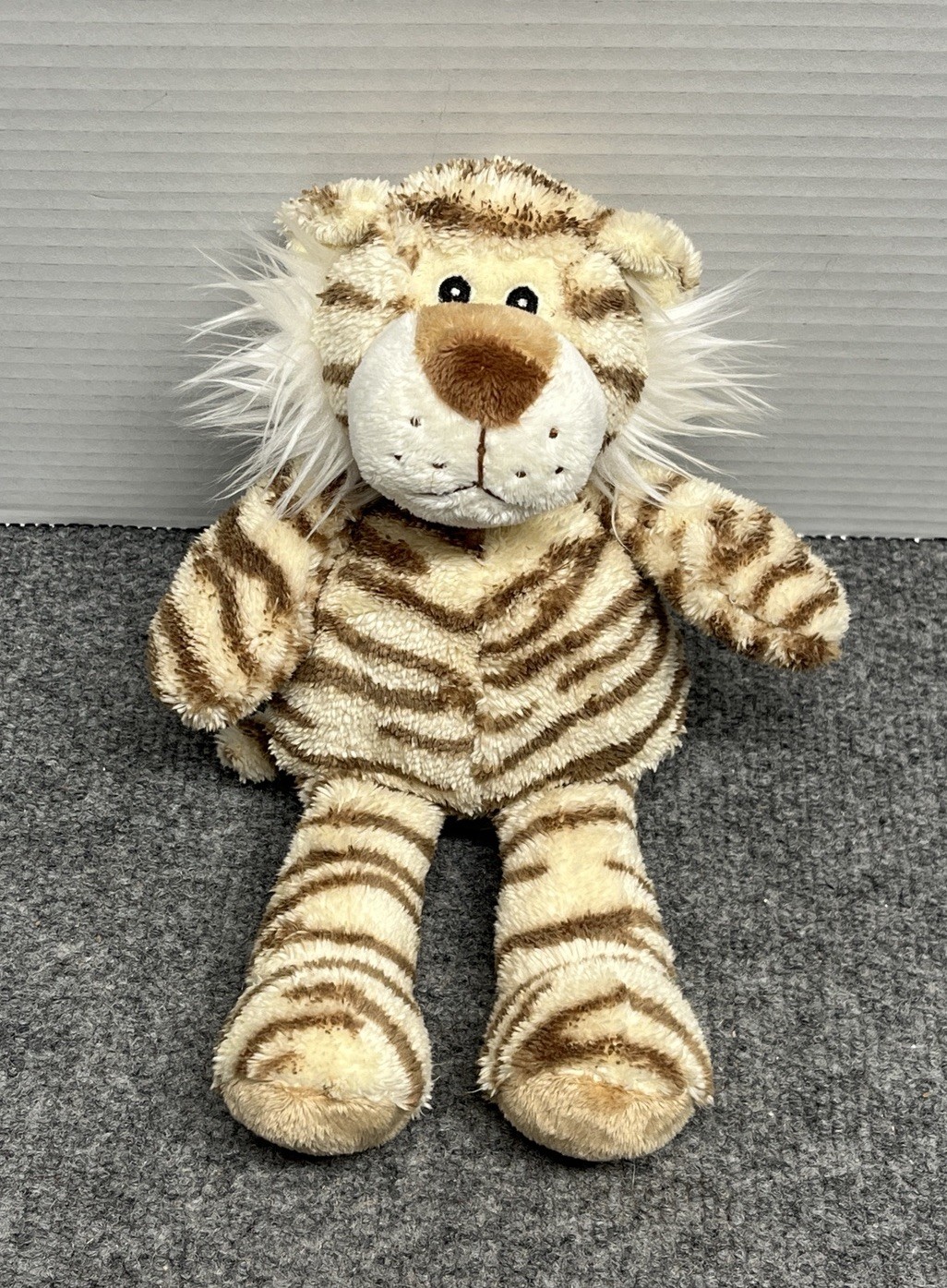 CS International Tiger 11" Plush Stuffed Animal Lovey Embroidered Eyes