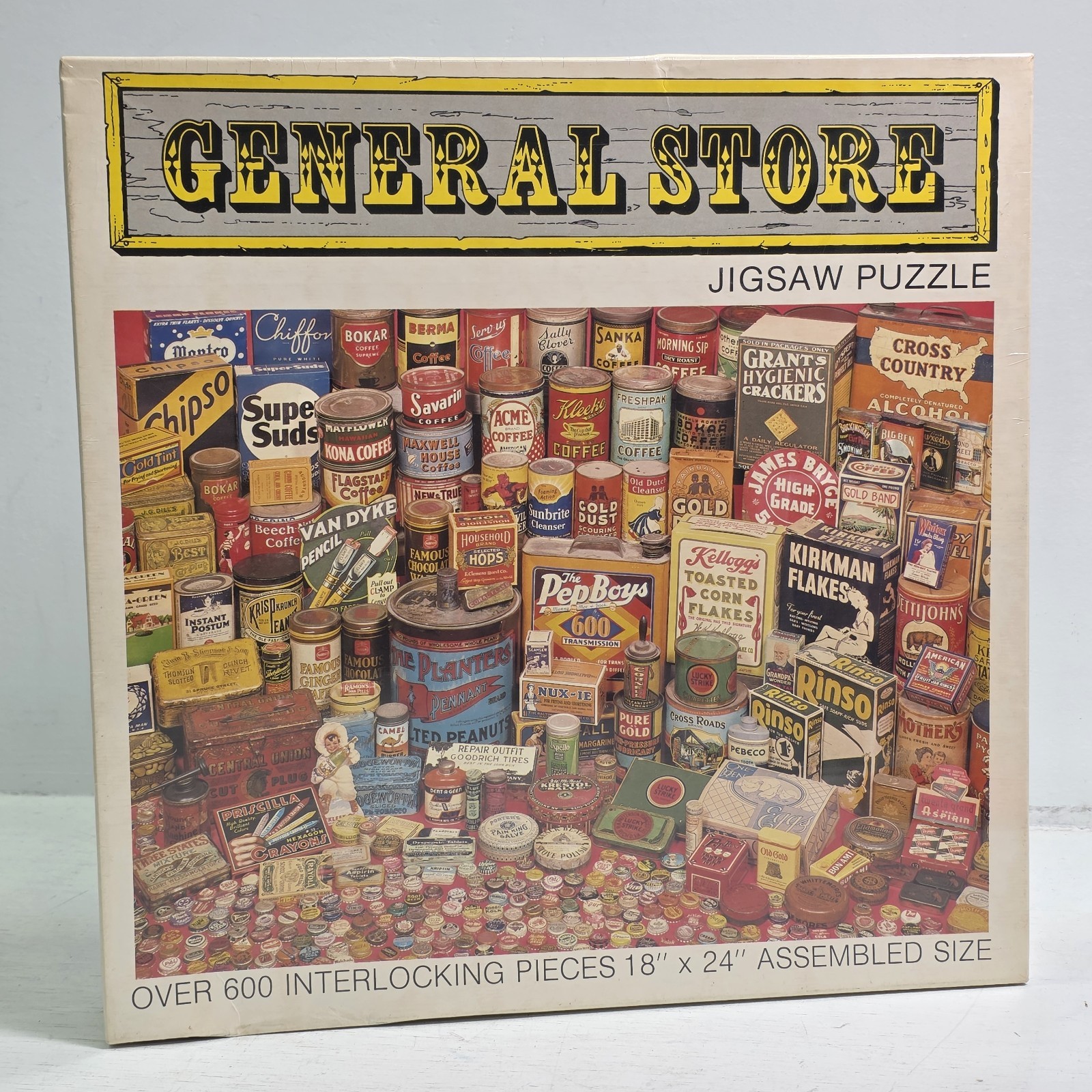 Vintage "General Store" Puzzle 600+ Pc 1993 Nordevco Nostaligic Logo Brands New!