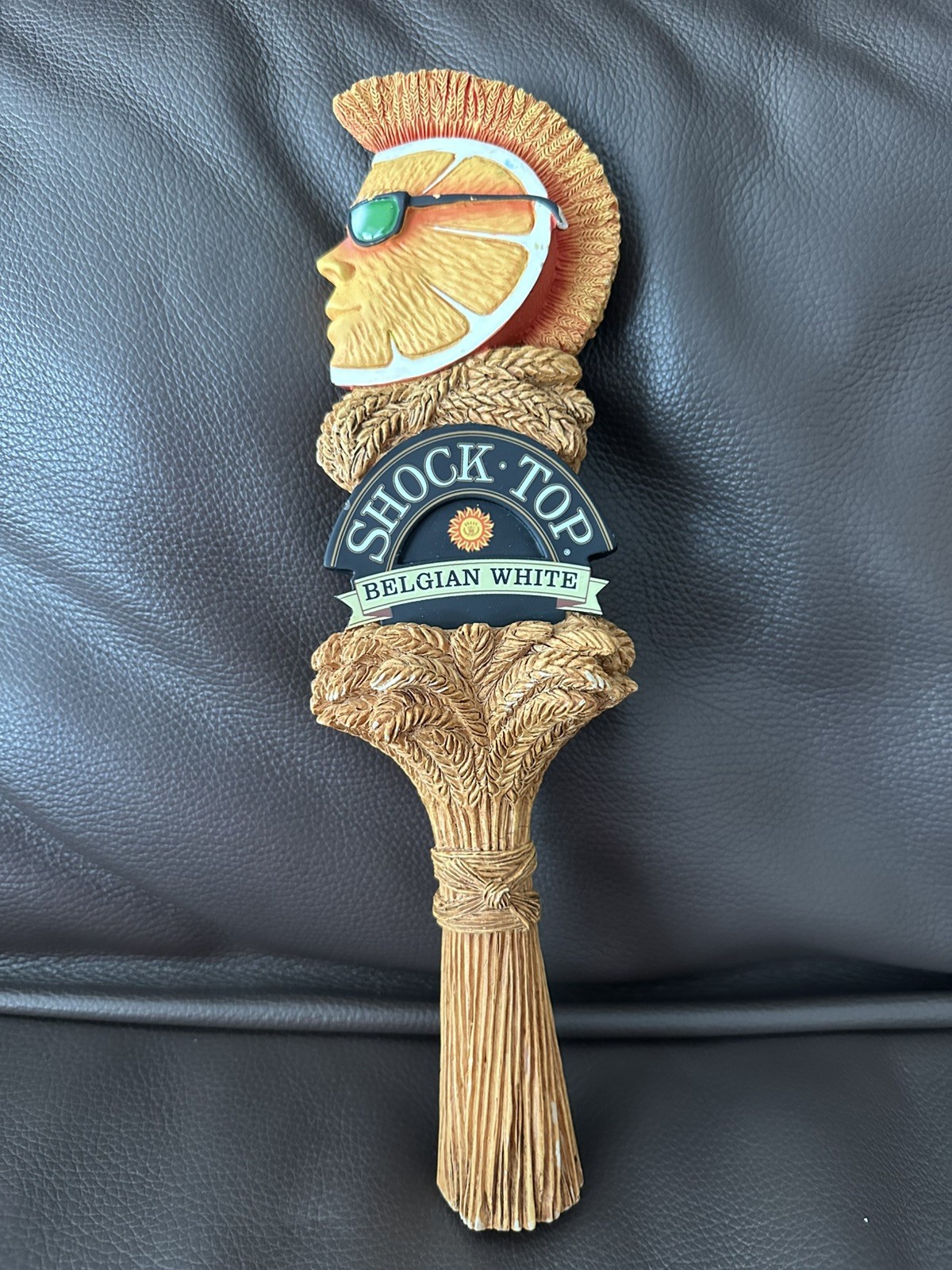 Shock Top Belgian White Sliced Orange Beer 12 inch Tap Handle Nice
