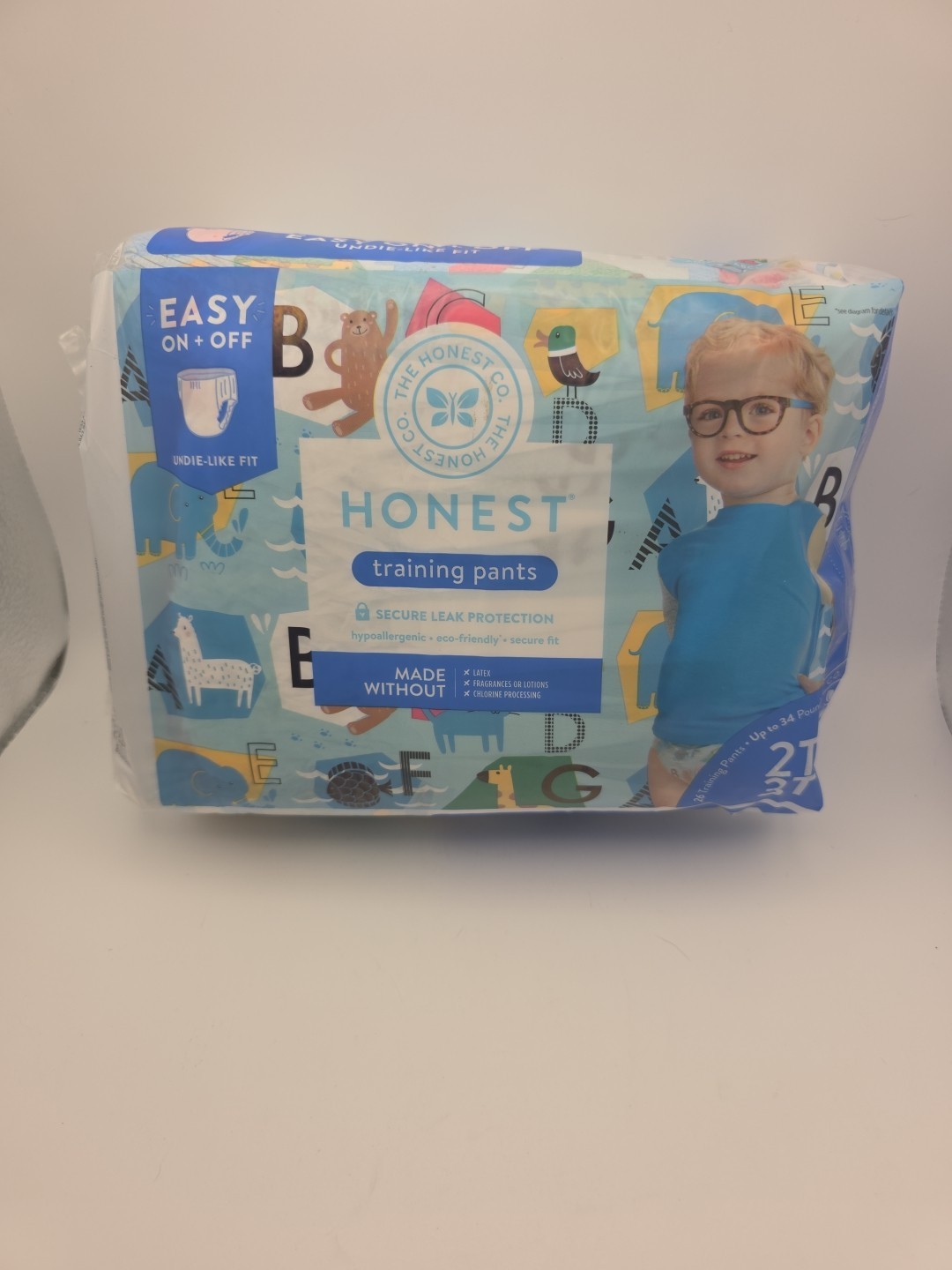 HONEST Clean Conscious Training Pants - Size 2T-3T (up to 34 lbs) - 26 Count