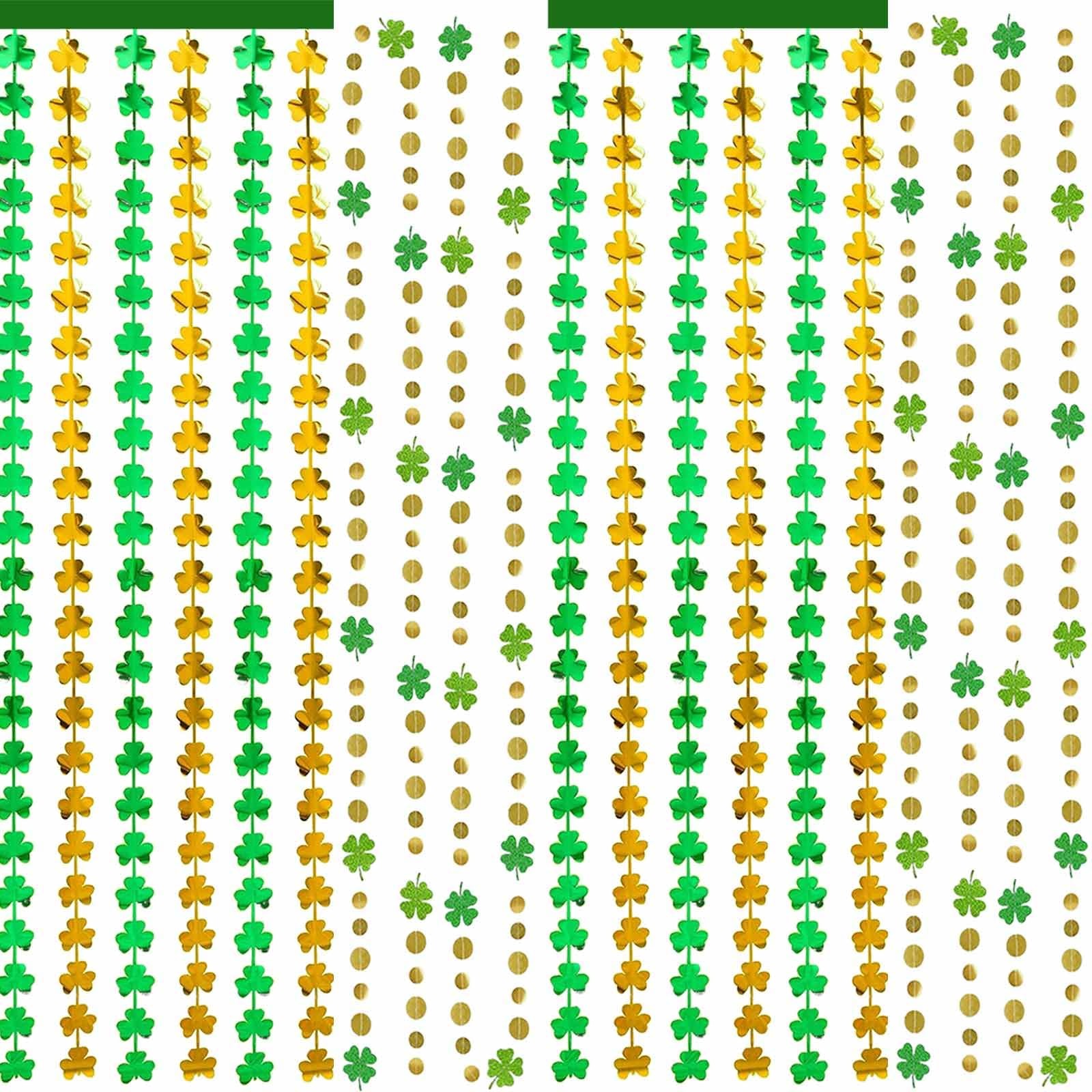 St Patricks Day Decorations Shamrock Foil Fringe Green, St. 