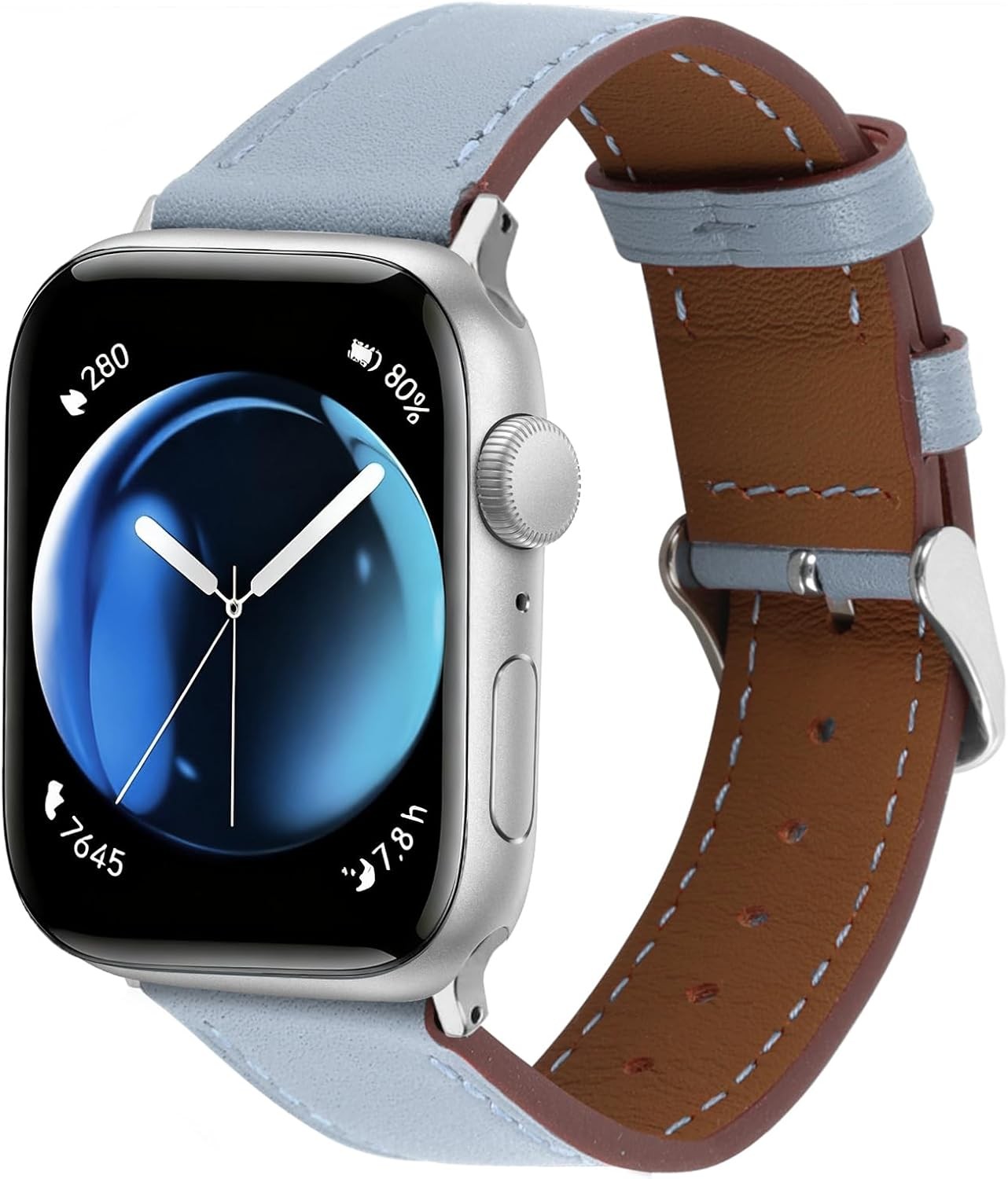 Genuine Leather Strap Compatible with Apple Watch 38mm 40mm 44mm 45mm
