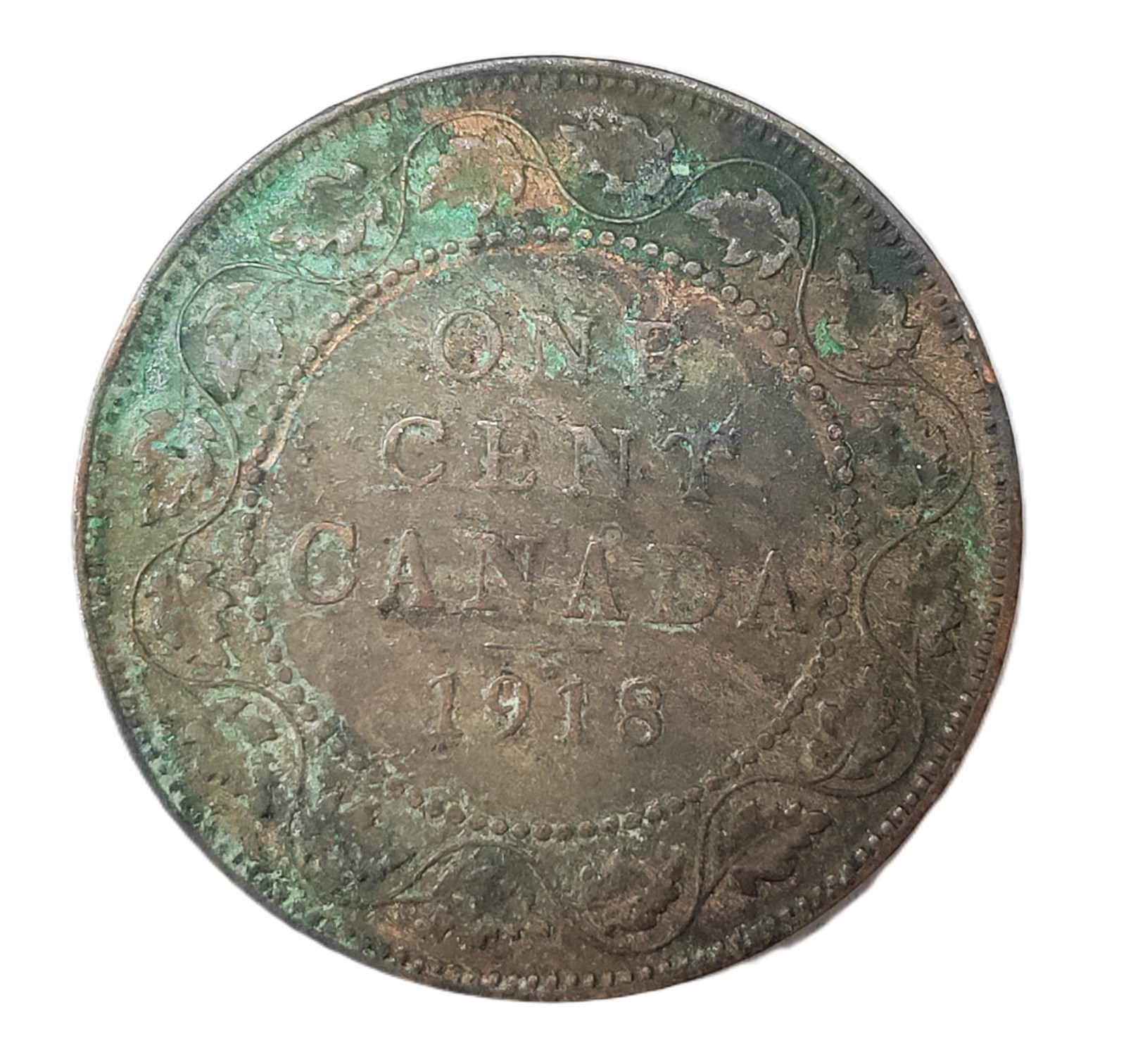1918 Canada 1 One Cent Coin - King George V - Large Cent**Free Shipping**