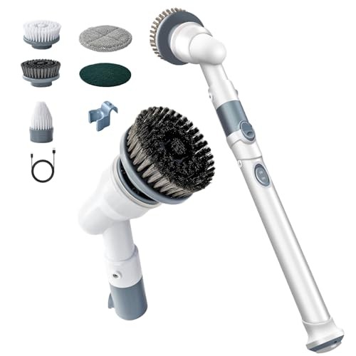 Electric Spin Scrubber,Wire Brush,Waterproof Spin Large round / 17*13*4.5