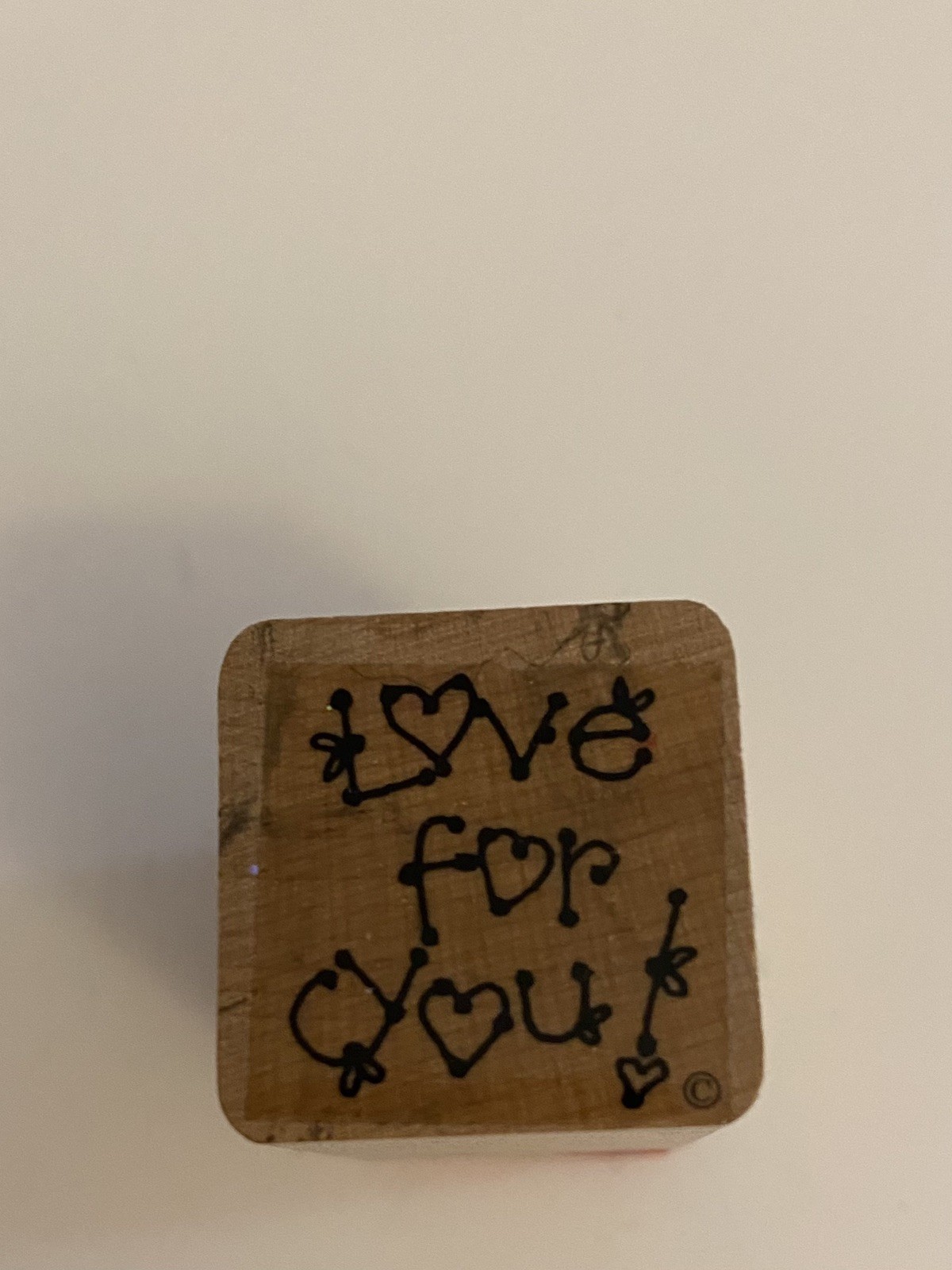 DOTS Love For You Wood Mounted Rubber Stamp RS67