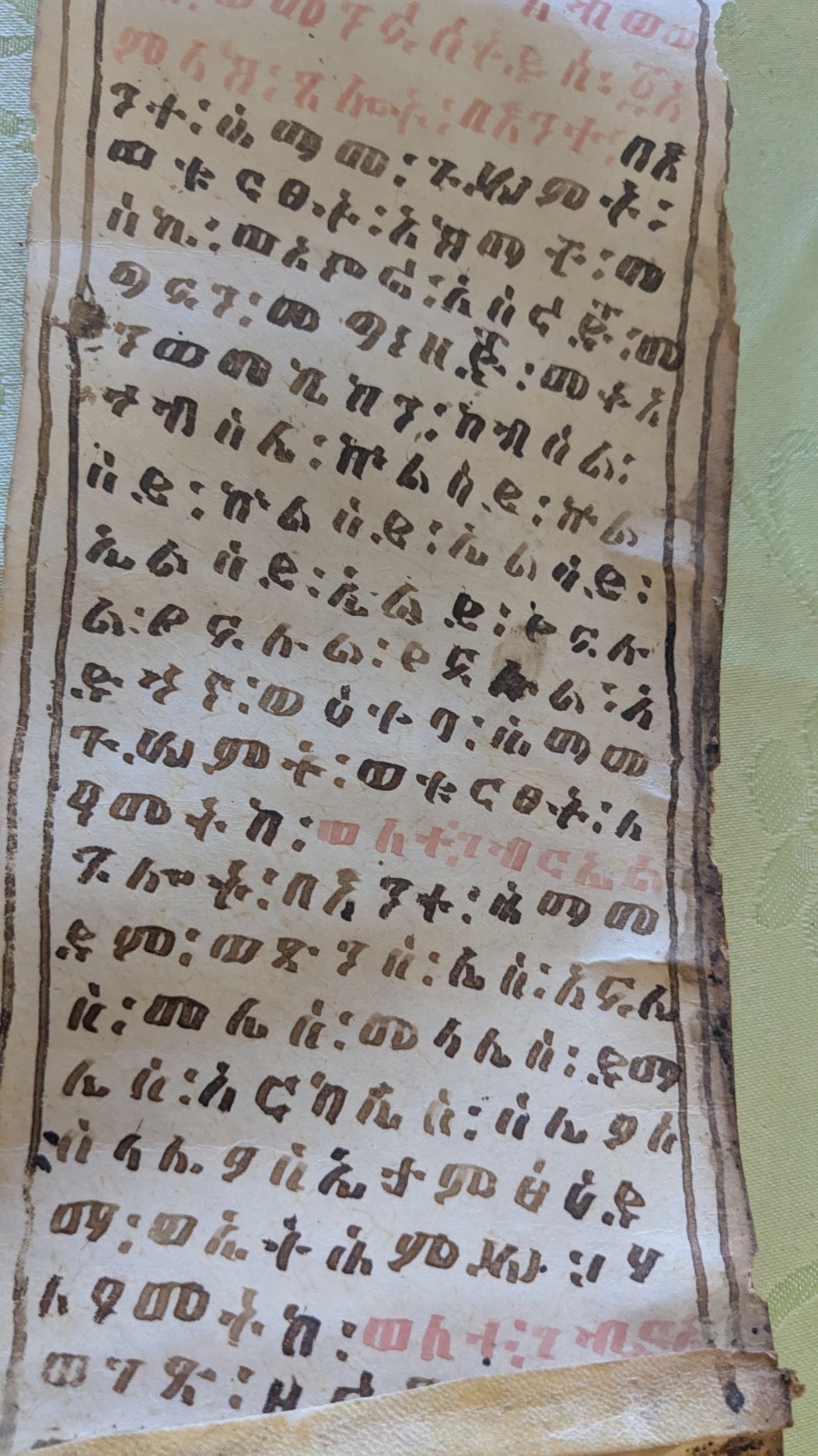 Rare Birch Bark Manuscript Fragment