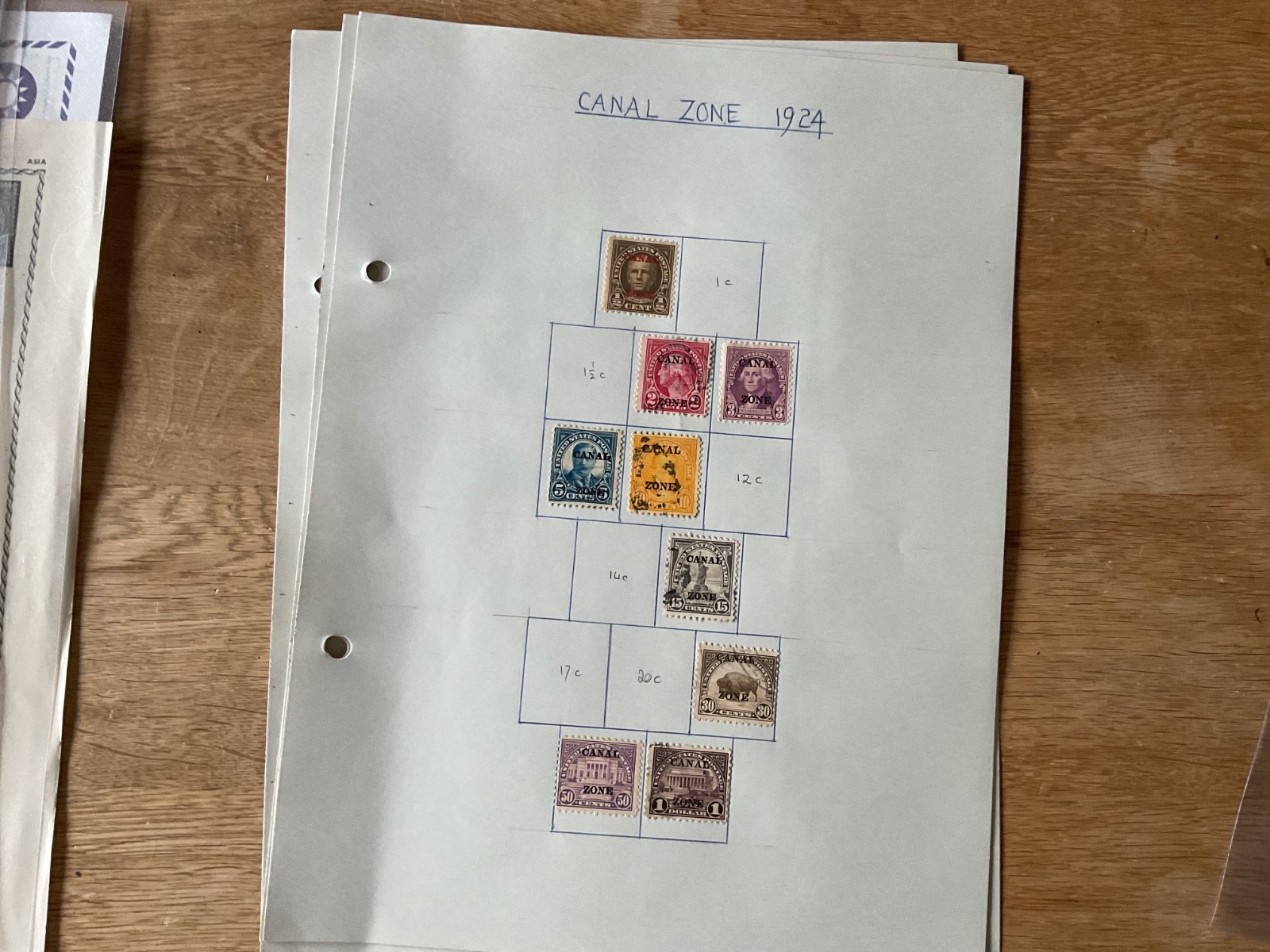 United States Canal Zone 1924 - 1965  stamps on 6 pages B3194