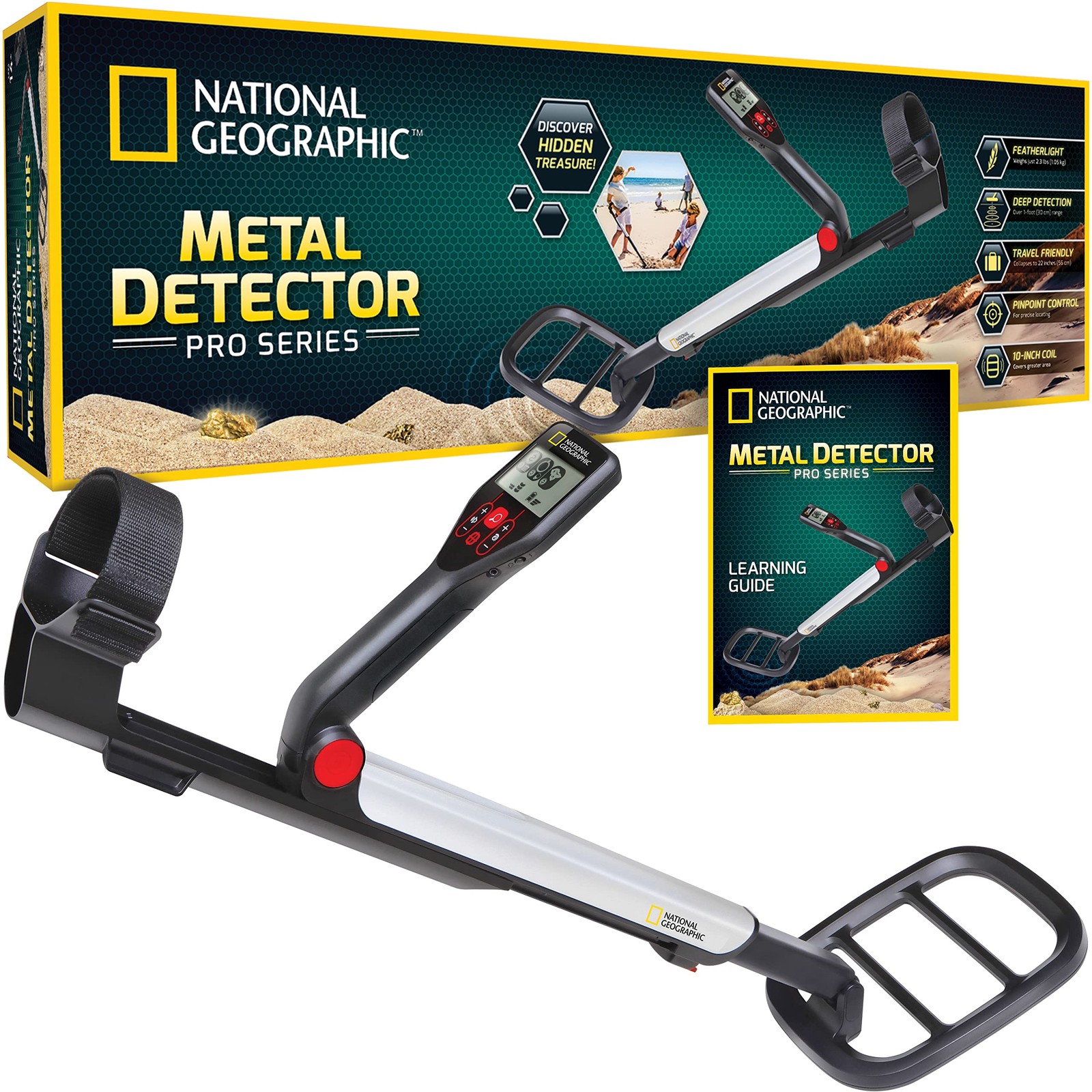 "Metal Detector with Pinpointer - Waterproof 10" Coil for Easy Travel"