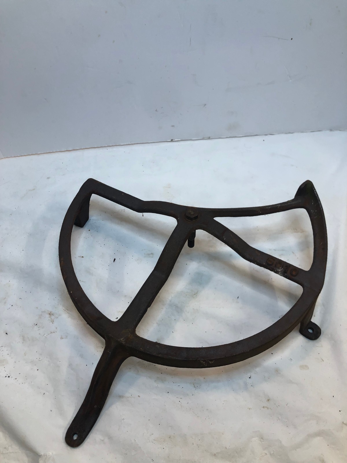 Antique Cast Iron Wheel Pulley Guard Primitive Sewing Machine