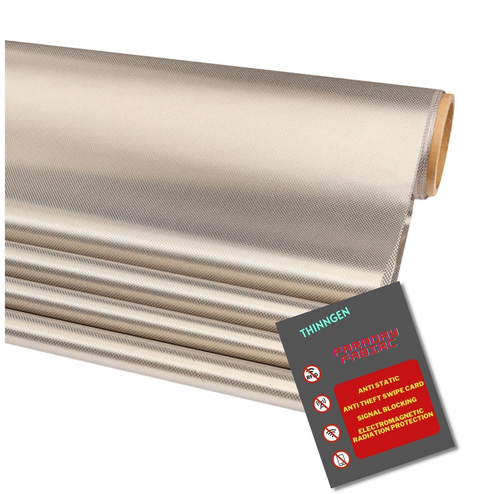 Faraday Fabric Copper Faraday Cloth, Military Grade Material DIY Faraday Cage...