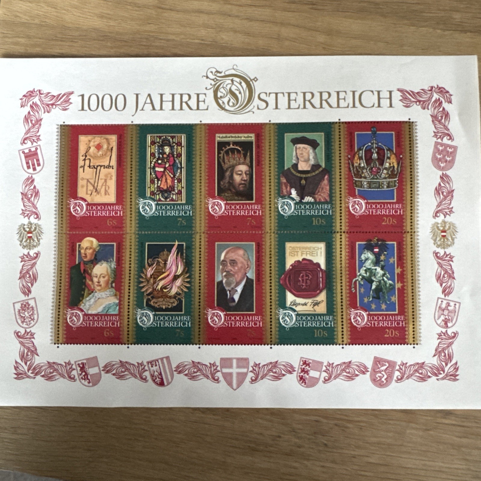 Austria 1996 Mi 1995/2204 block of 10 mini sheet  MNH