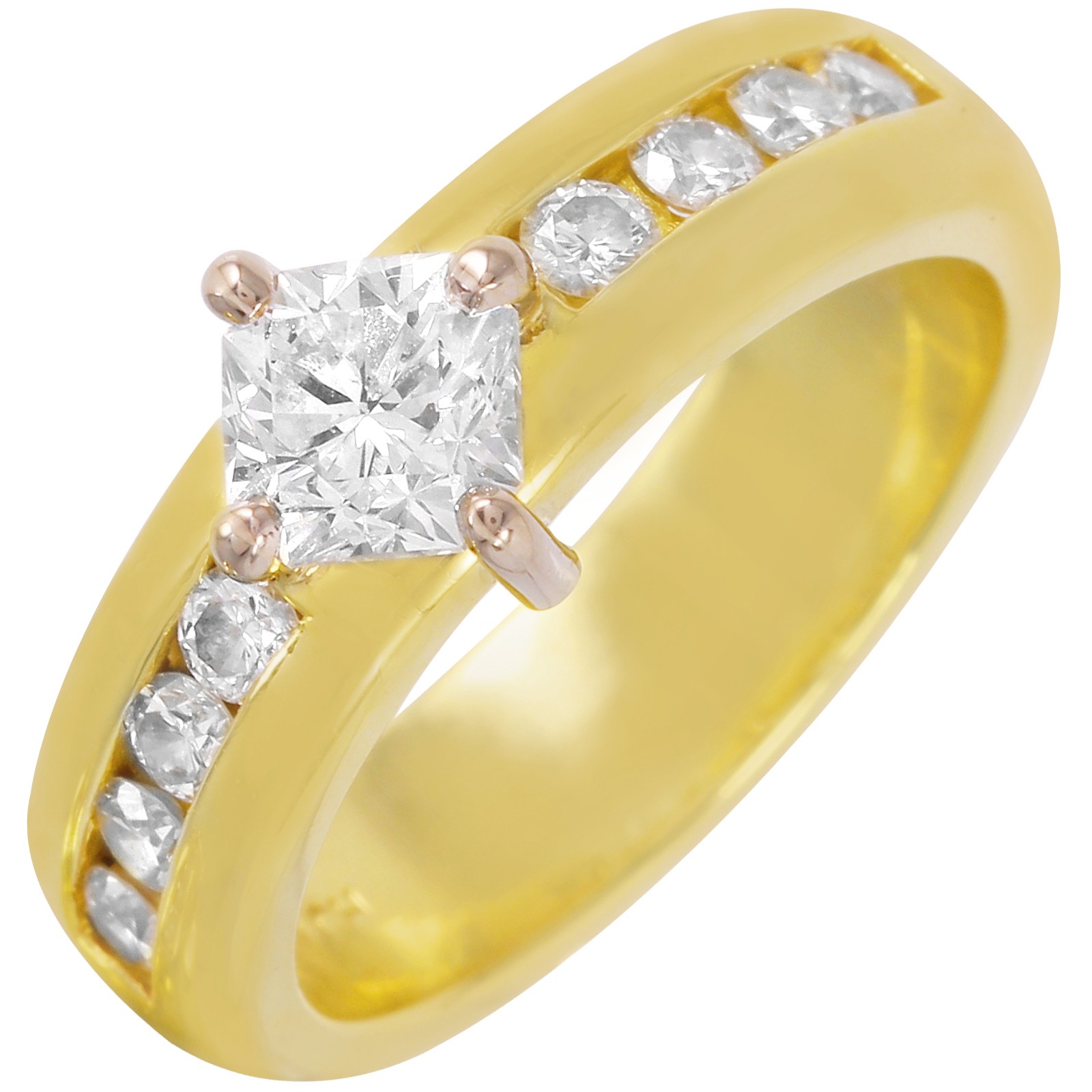 18KT Yellow Gold 1.00ctw Diamond Engagement Ring Size 6.5